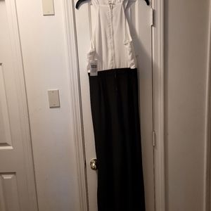 White and black jumpsuit